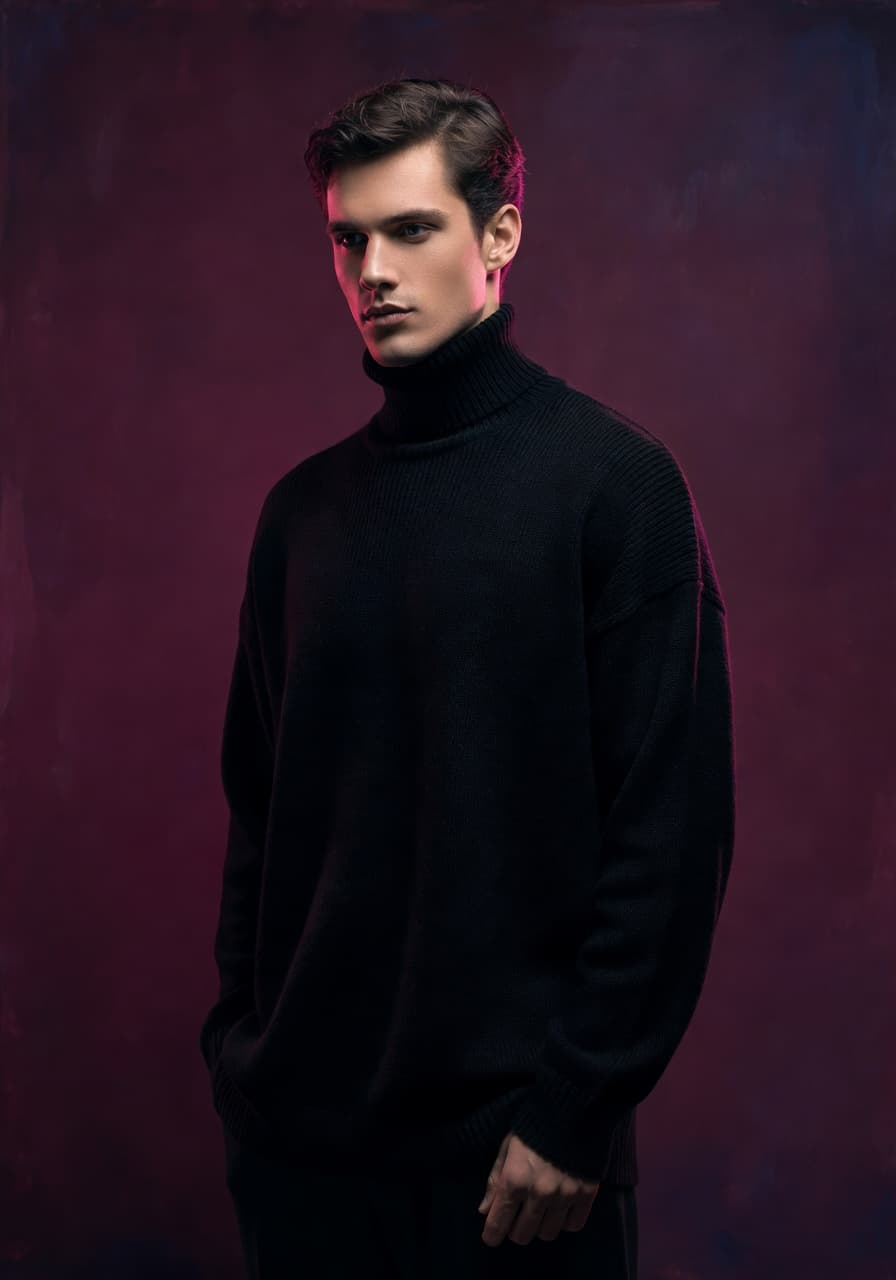 Editorial fashion portrait — AI Photo Studio style example generated by SelfAI
